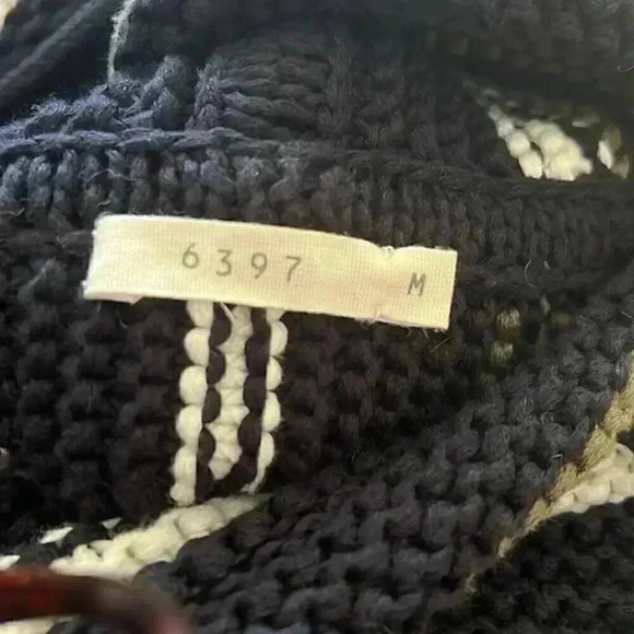 6397 || striped Baja hoodie Oversized Sweatshirt Medium - Picture 4 of 9